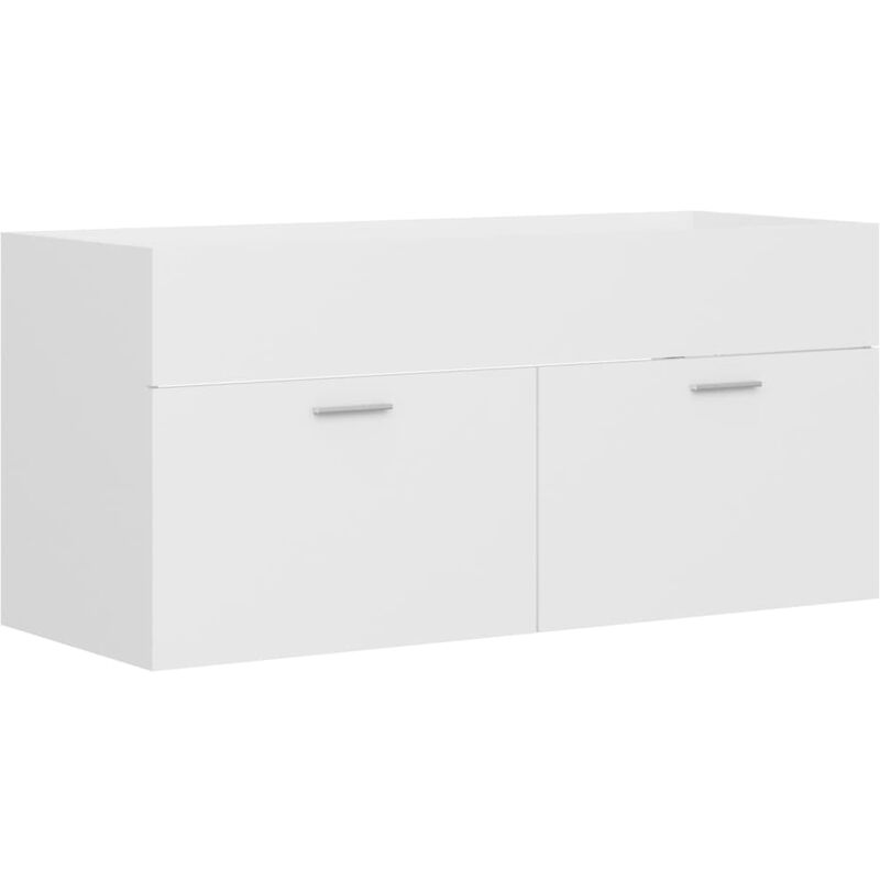 

vidaXL Armario para lavabo aglomerado blanco 100x38,5x46 cm - Blanco