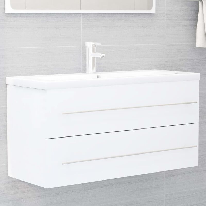 

Armario para lavabo aglomerado blanco 100x38,5x48 cm