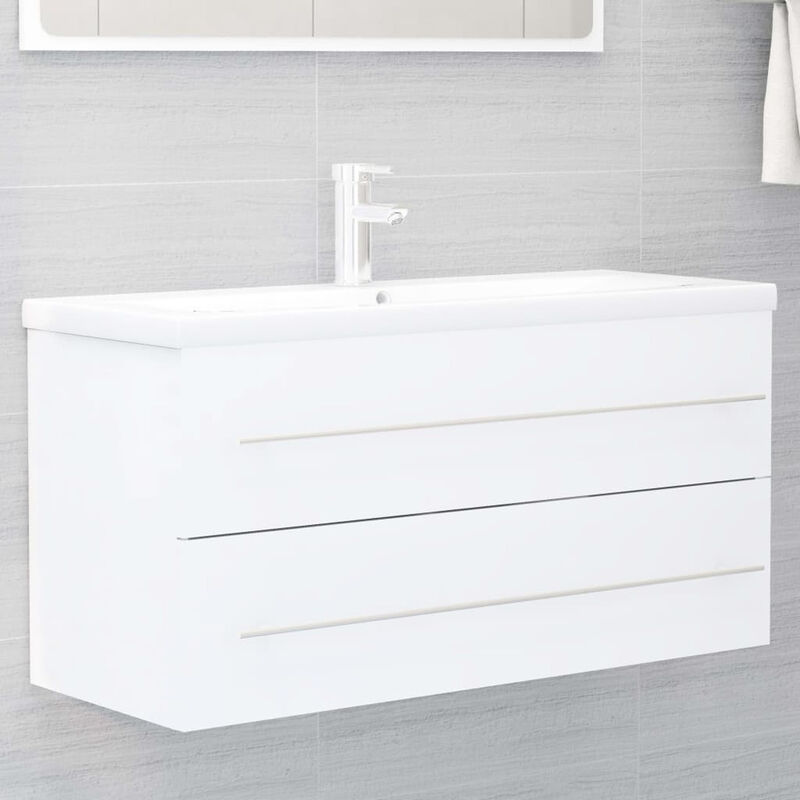 

Armario para lavabo aglomerado blanco 100x38,5x48 cm