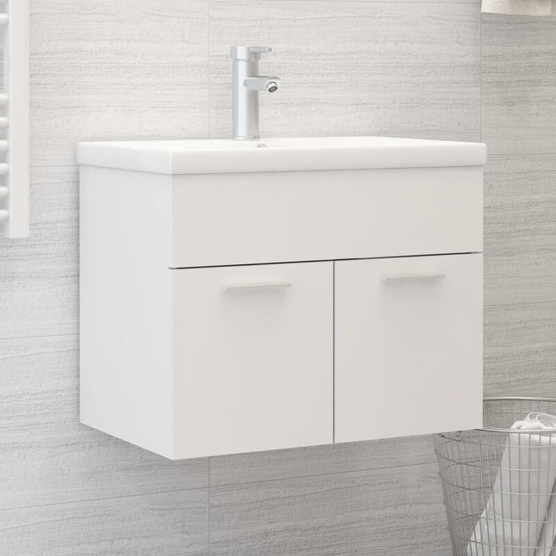 

Armario para lavabo aglomerado blanco 60x38,5x46 cm