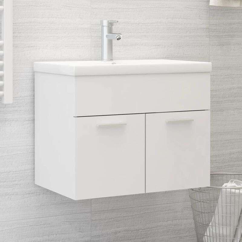 

Armario para lavabo aglomerado blanco 60x38,5x46 cm - Blanco