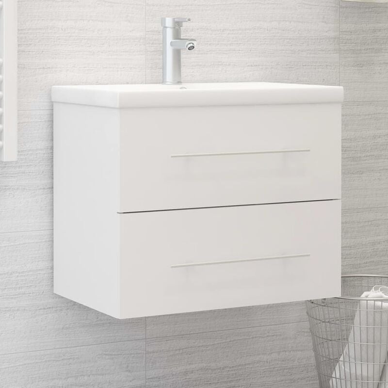 

Armario para lavabo aglomerado blanco 60x38,5x48 cm - Blanco