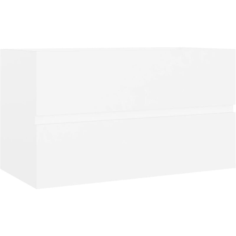

vidaXL Armario para lavabo aglomerado blanco 80x38,5x45 cm - Blanco
