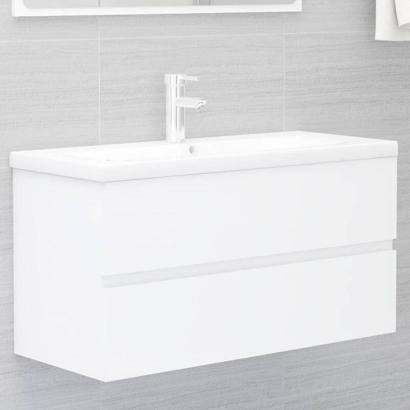 

Armario para lavabo aglomerado blanco 90x38,5x45 cm - Blanco