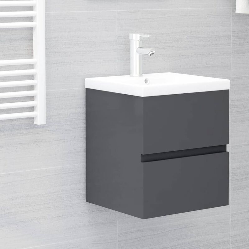 

Armario para lavabo aglomerado gris 41x38,5x45 cm - Gris