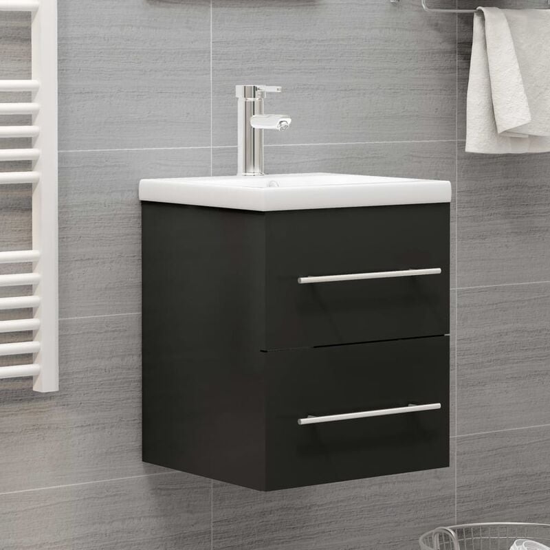 

Armario para lavabo aglomerado gris 41x38,5x48 cm