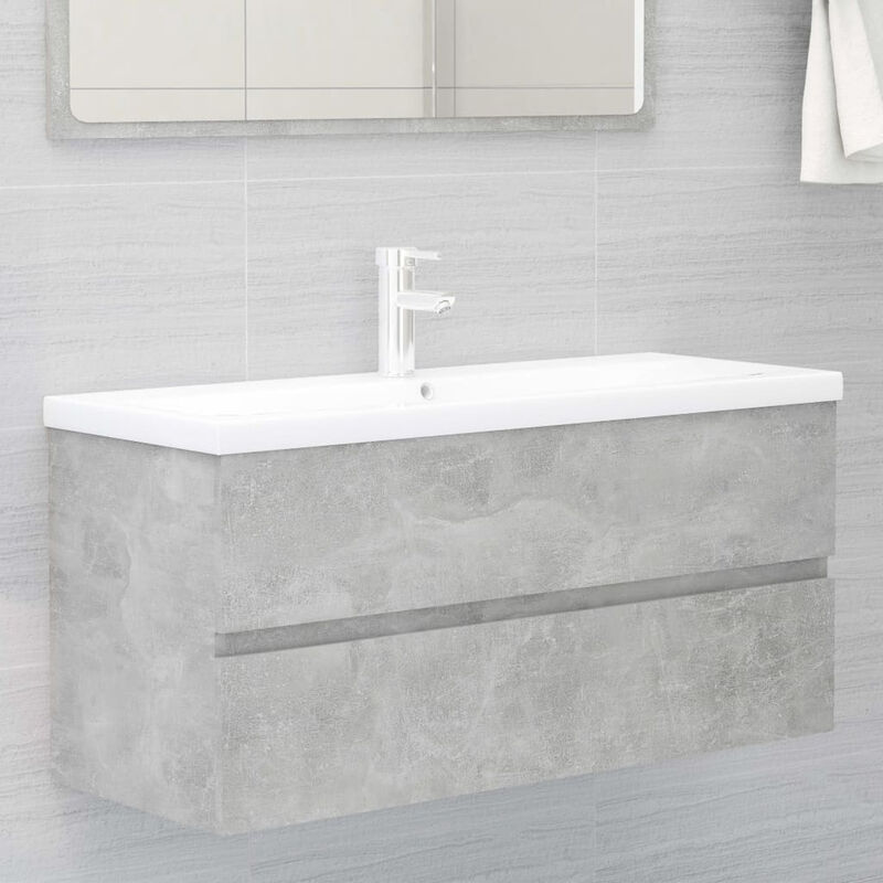 

Armario para lavabo aglomerado gris hormigon 100x38,5x45 cm