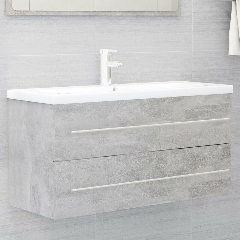 

Armario para lavabo aglomerado gris hormigon 100x38,5x48 cm
