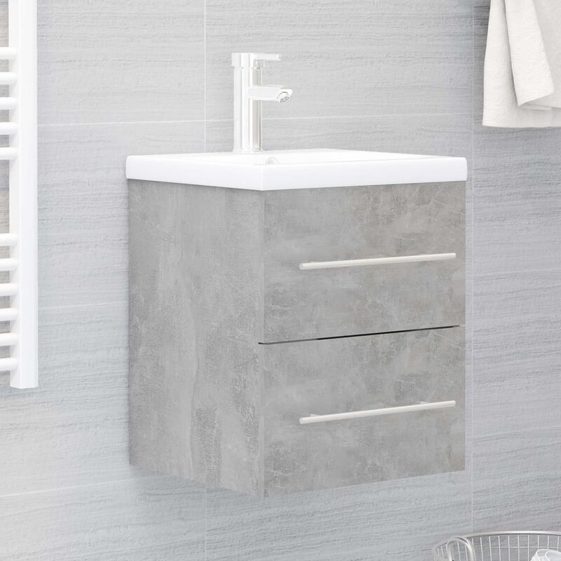 

Armario para lavabo aglomerado gris hormigón 41x38,5x48 cm