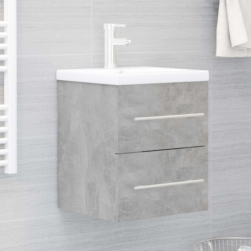 

Armario para lavabo aglomerado gris hormigon 41x38,5x48 cm