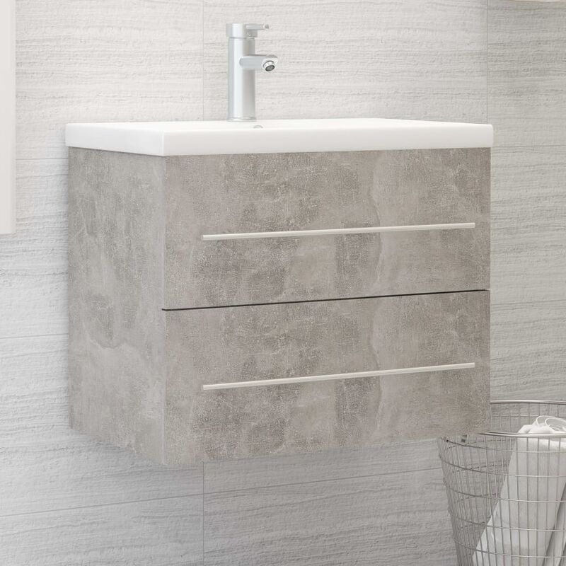 

Armario para lavabo aglomerado gris hormigón 60x38,5x48 cm