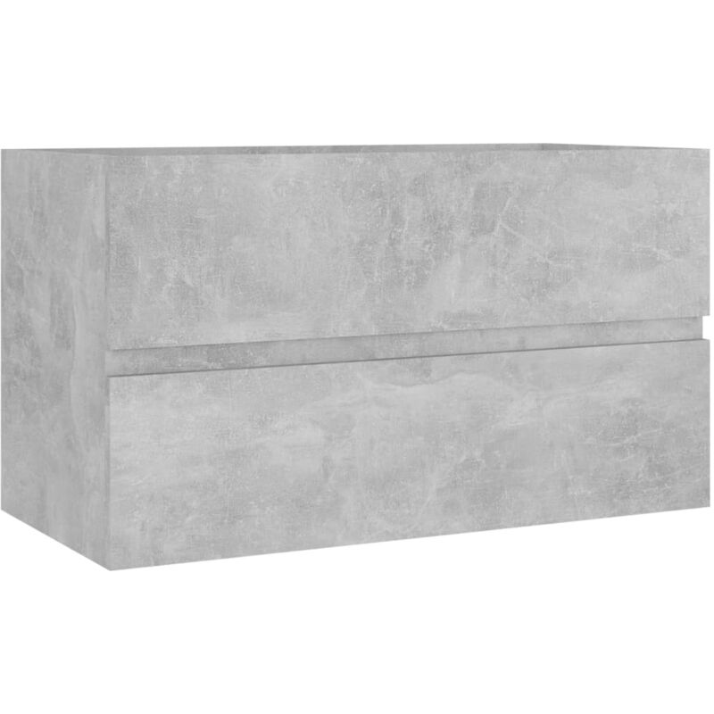 

vidaXL Armario para lavabo aglomerado gris hormigón 80x38,5x45 cm - Gris