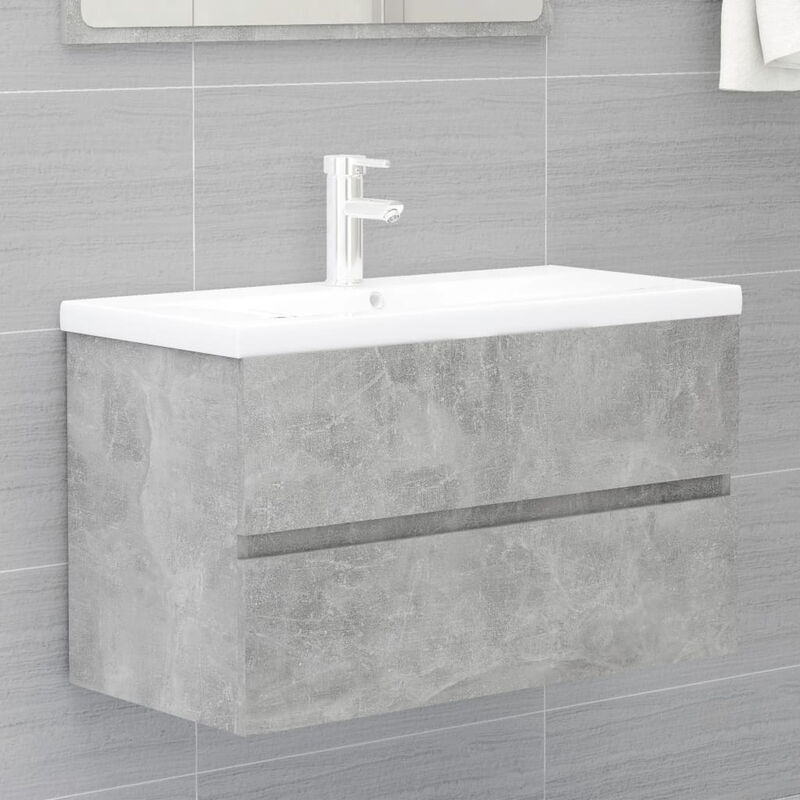 

Armario para lavabo aglomerado gris hormigon 80x38,5x45 cm
