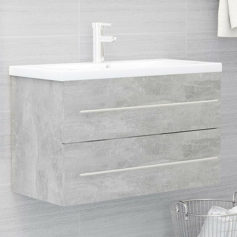 

Armario para lavabo aglomerado gris hormigon 80x38,5x48 cm