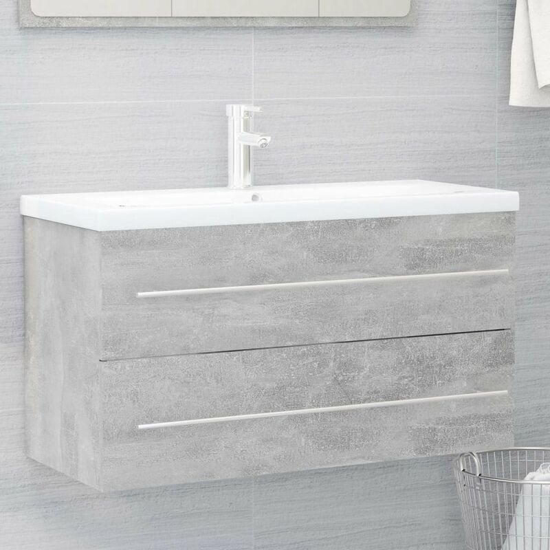 

Armario para lavabo aglomerado gris hormigon 90x38,5x48 cm