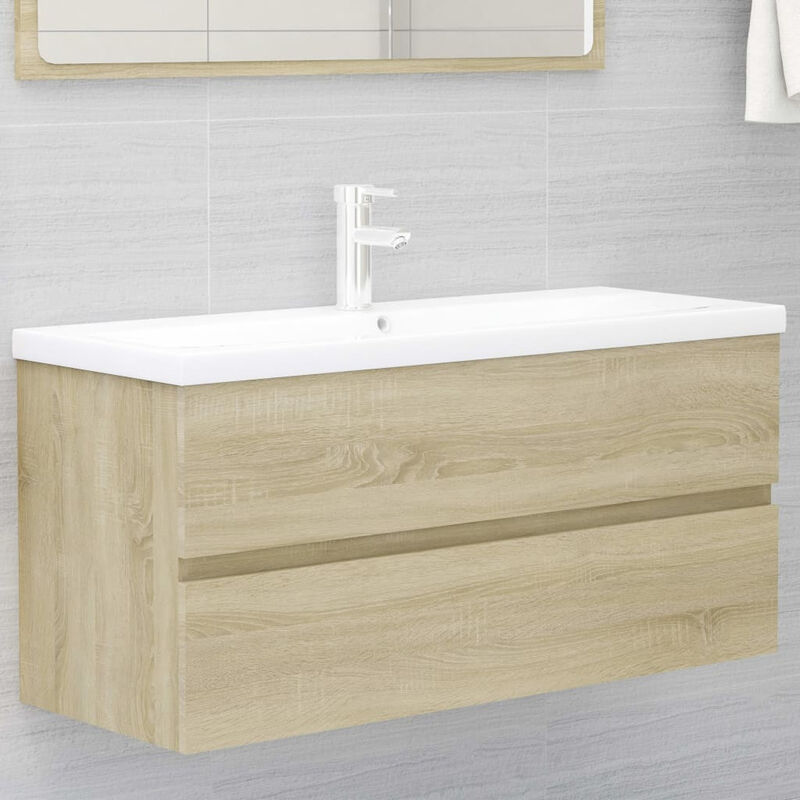 

Armario para lavabo aglomerado roble Sonoma 100x38,5x45 cm