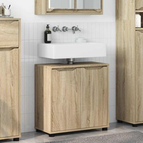 Armario para lavabo de baño Manual Roble  60 x 30 x 60 cm