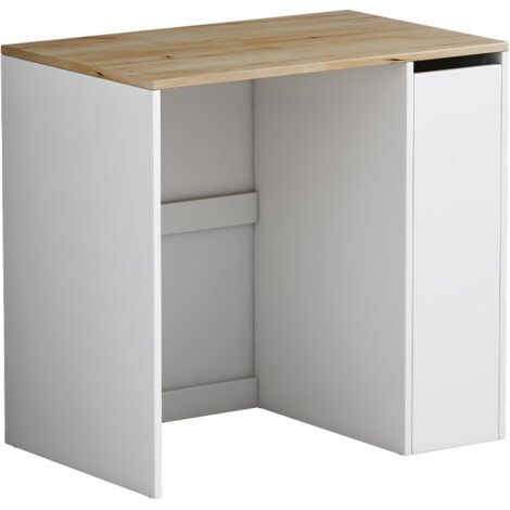 Armario para lavadora Viktor, Blanco, 93.5 x 88.5 cm con 3 compartimentos, Vicco