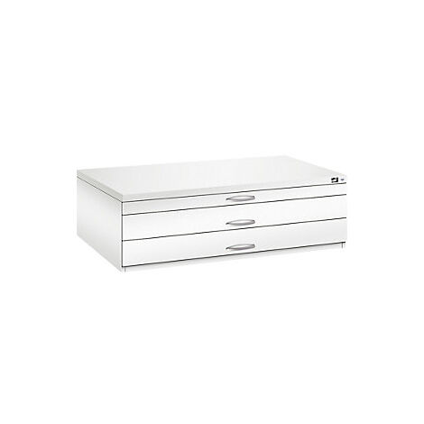 Armario para planos DIN A0 3 cajones altura 420 mm blanco