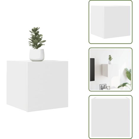 Armario para TV - vidaXL Mueble para TV de pared blanco 30,5x30x30 cm - Mueble blanco