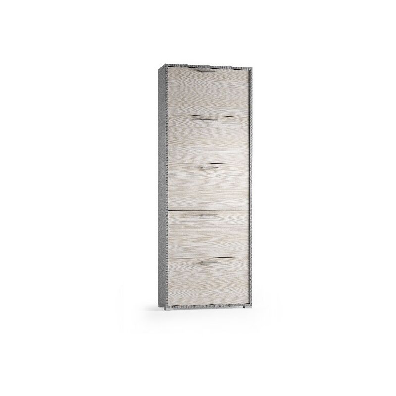 

Armario para zapatos Laccio - ahorrador de espacio - con 5 puertas, estantes - para pasillo, dormitorio, bano - Madera en Tablero de particulas de