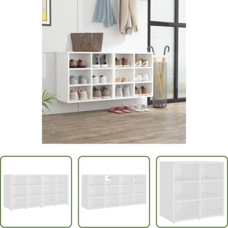 Armario para zapatos -  Muebles zapatero 2 unidades blanco 52,5x30x50 cm