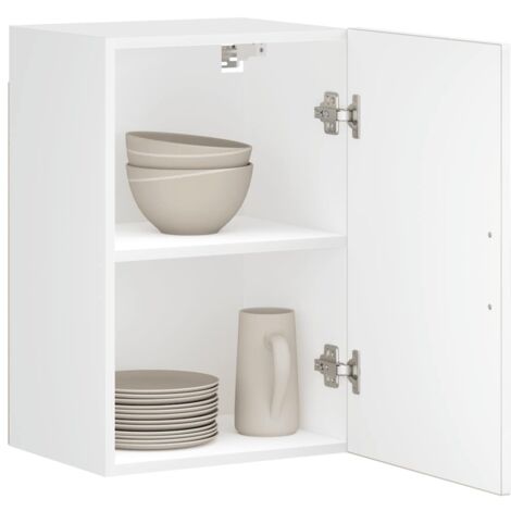 Armario pared cocina Porto madera ingeniería blanca alto brillo