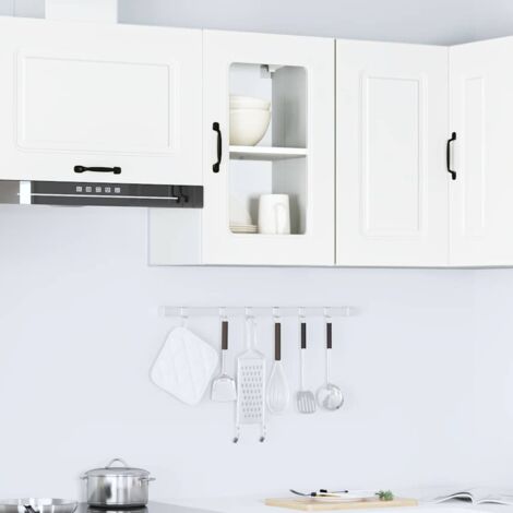 Armario pared cocina puerta de cristal Kalmar blanca