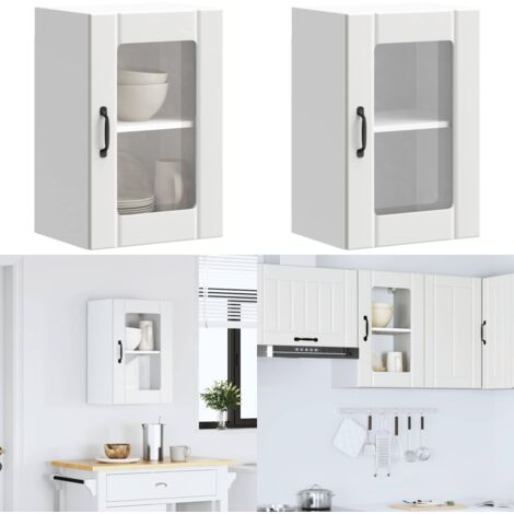 Armario pared cocina puerta de cristal Lucca blanca - Armario pared cocina - Armario cocina cristal