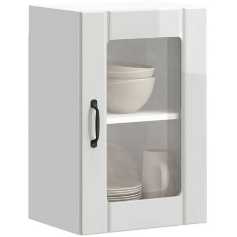 Armario pared para cocina puerta cristal Lucca  brillante