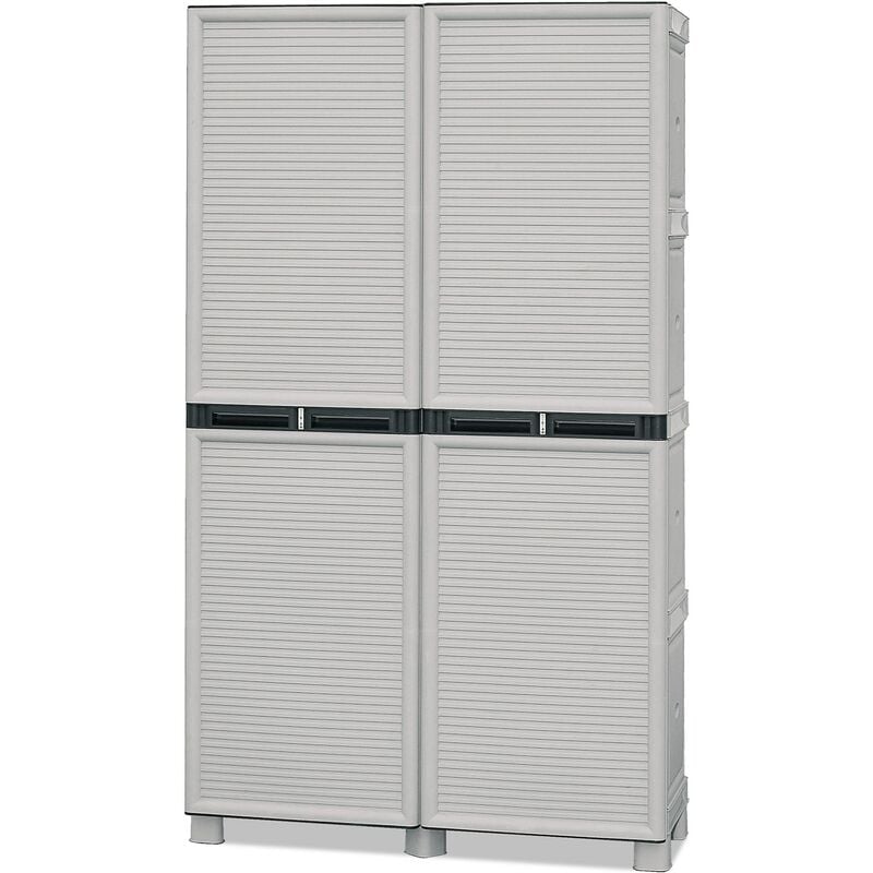 

Armario porta escobas en polipropileno, con puertas