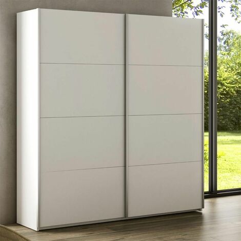Armario ropero Cuya con dos puertas correderas acabado en blanco 200 cm(alto)150 cm(ancho)60 cm(largo)