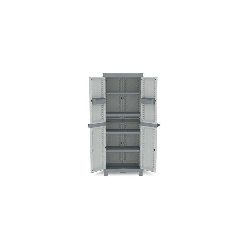 

Armario Resina con 4 Estantes 2700 Wave Gris 181,8X70X43,8cm