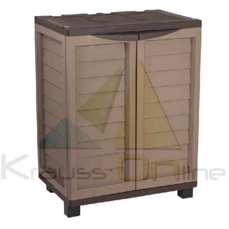 ARMARIO RESINA MEDIA ALTURA 2 ESTANTES MOKA / MARRON 70x44x88 CM 75 X 52.5 X 91.5/98.5CM