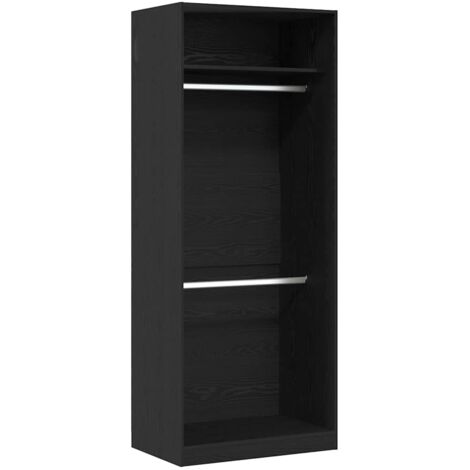 Armario Roble negro 80 x 50 x 200 cm Madera contrachapada vidaXL