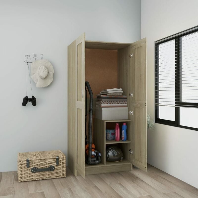 

Armario roble Sonoma 82,5x51,5x180 cm aglomerado