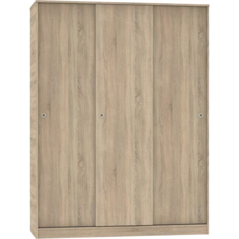 Armario Ropero Puertas Correderas Plus Noon Acabado Roble Combinado Con  Blanco 200 Cm(alto)120 Cm(ancho)50 Cm(largo) , Color - Blanco Artik-roble  Canadian con Ofertas en Carrefour