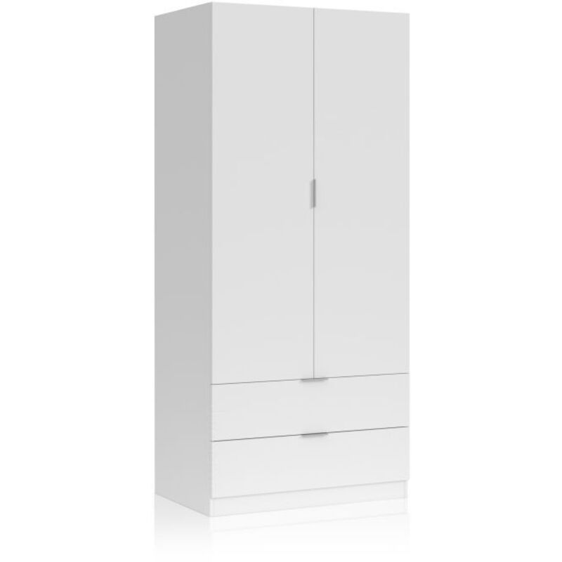 

Habitdesign - Armario Low Cost 2 puertas 2 cajonesBlanco