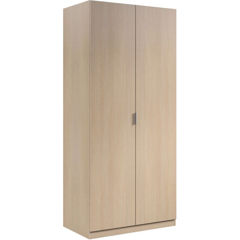 Armario ropero de melamina 2 puertas Color ROBLE CLARO - 495.249