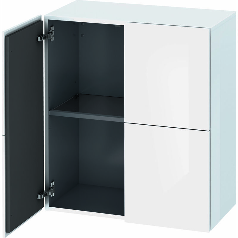 

Armario semi alto Duravit L-Cube, anchura 700mm, profundidad 363mm, 2 puertas, color: Laca blanca de alto brillo - LC117708585