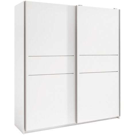 Armario Siena Color Blanco 2 Puertas correderas habitación Dormitorio Matrimonio 201x182x56 cm