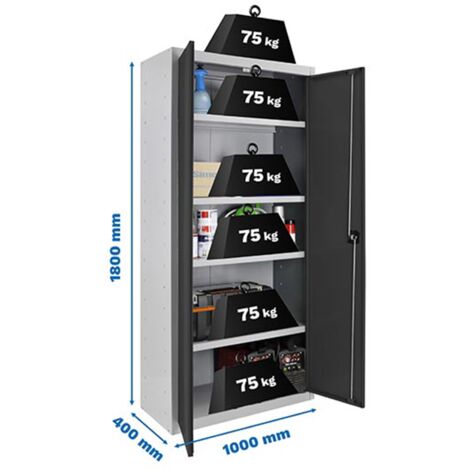Armario Simonlocker Profesional dism.Multiusos 180x100x40 2/4 gr/an