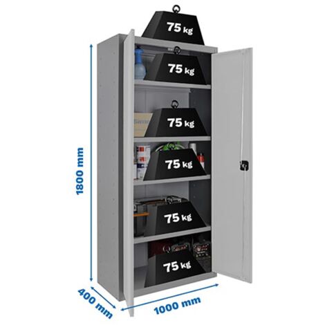 Armario Simonlocker Profesional dism.Multiusos 180x100x40 2/4 gr/bco