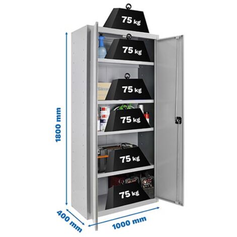 Armario Simonlocker Profesional dism.Multiusos 180x100x40 2/4 gris