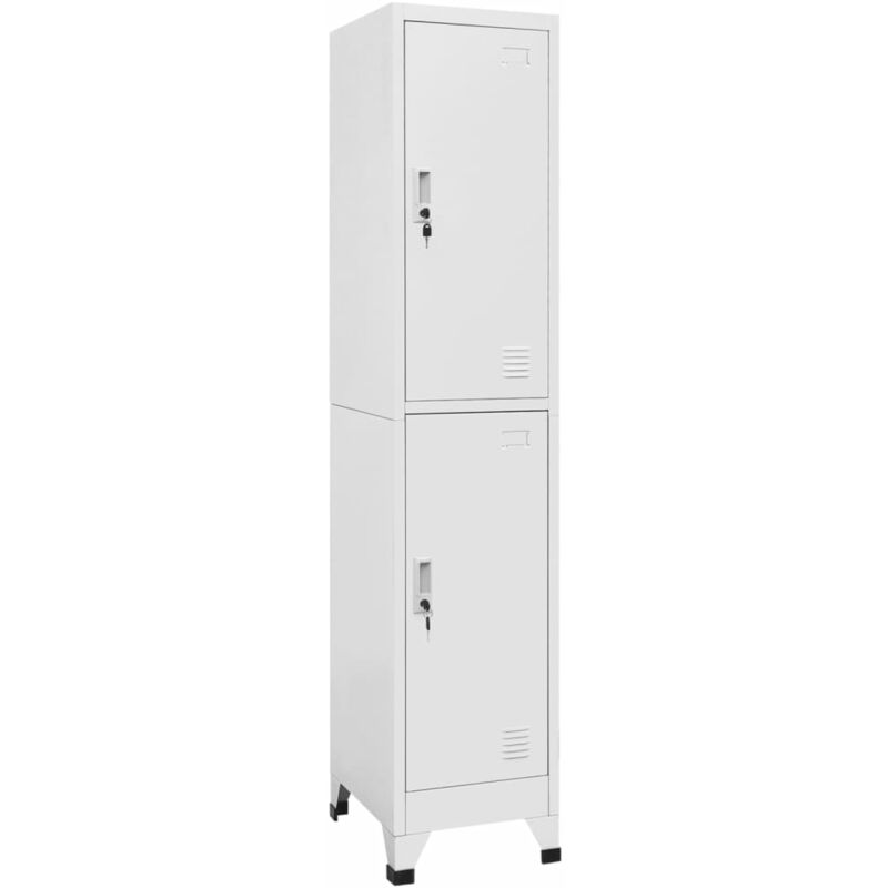 

Armario taquilla con 2 compartimentos 38x45x180 cm - Gris