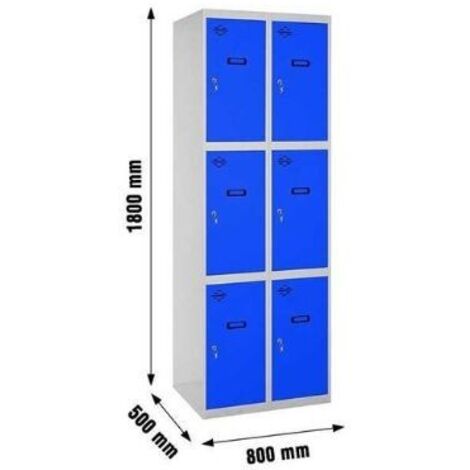 Armario Taquilla SIMON LOCKER desm. 3 puertas 2/6 400 (800) gr/az
