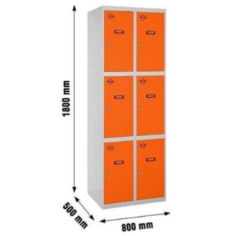 Armario Taquilla SIMON LOCKER desm. 3 puertas 2/6 400 (800) gr/na