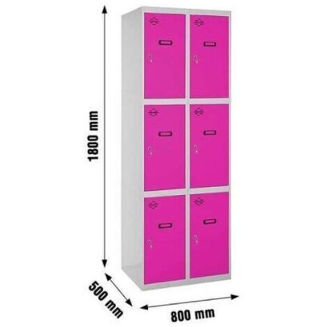 Armario Taquilla SIMON LOCKER desm. 3 puertas 2/6 400 (800) gr/rs