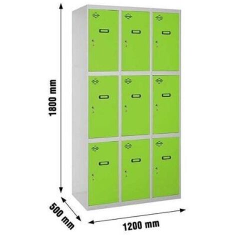 Armario Taquilla SIMON LOCKER desm. 3 puertas 3/9 400 (1200) gr/ve