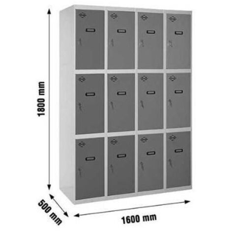 Armario Taquilla SIMON LOCKER desm. 3 puertas 4/12 400 (1600) gr/an
